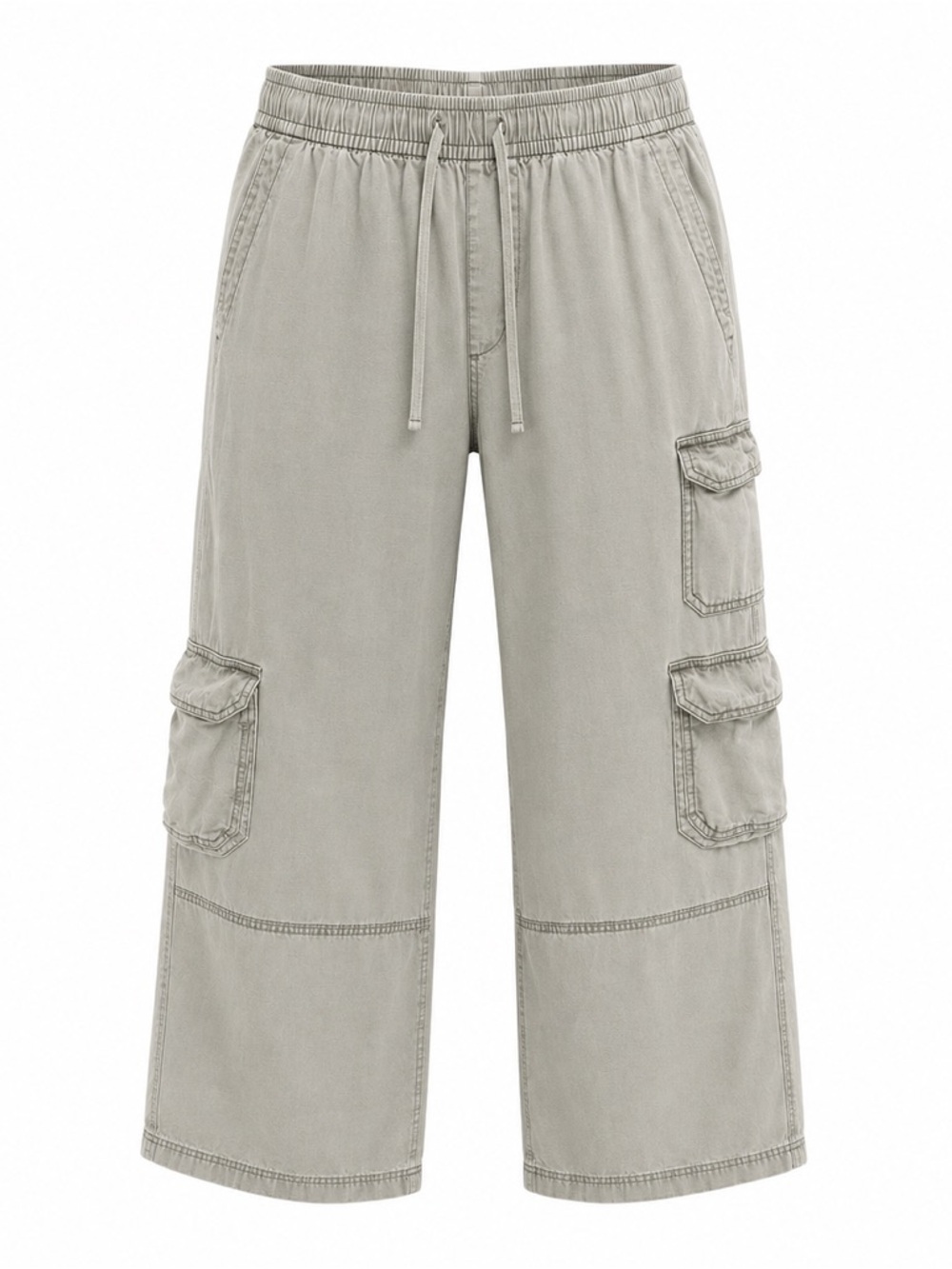 Old Navy Sage Cargo Pants Women M Wide Leg Utility Pull On Casual Gorpcore